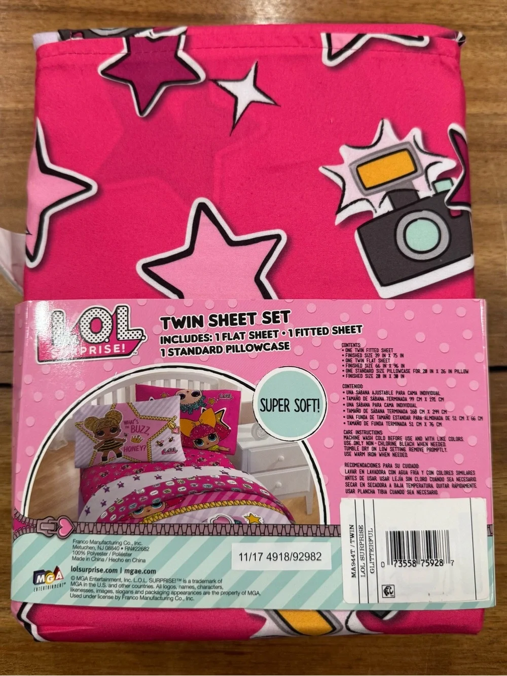 LOL SUPER SOFT TWIN SHEET SET NEW NWT SURPRISE BEDTIME FUN UNISEX RARE HTF